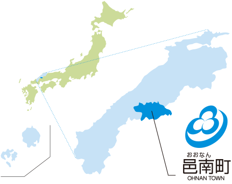 邑南町と日本地図